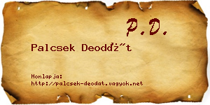 Palcsek Deodát névjegykártya